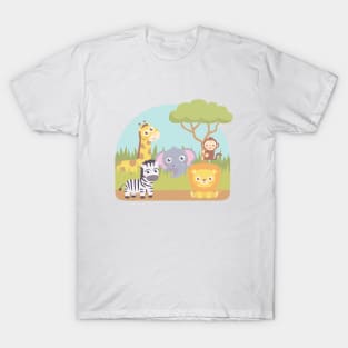 Cute Safari Animals T-Shirt